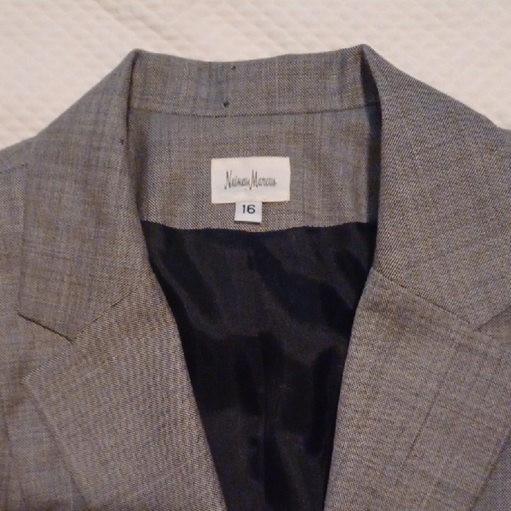 Vintage Neiman Marcus Gray Blazer Women's Size 16